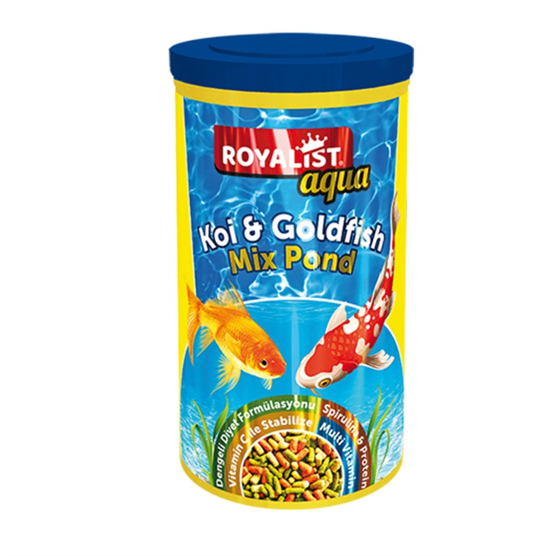 Royalist Aqua Mix Pond Koi ve Japon Balığı Yemi 1000 ml